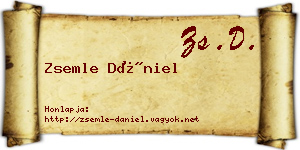 Zsemle Dániel névjegykártya