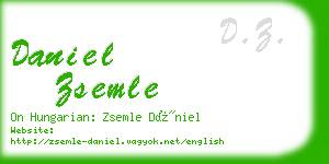 daniel zsemle business card